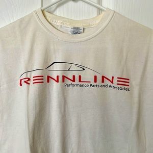 Rennline mens T-shirt. White. Medium